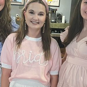 Queen of Sparkles Bride Glitter Script Sweater